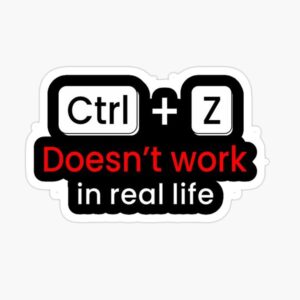 ctrl+z does not work in real life-sticker