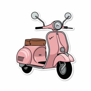 Pink Scooty-sticker