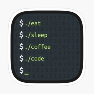 Eat sleep coffee code-sticker